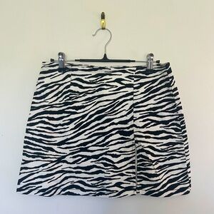 Zebra Print Mini Skirt